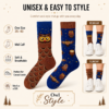 ChatGPT Image 2026年7月22日 18_26_38 (3) Cotton Owl Mismatched Socks, Starry Sky Animal Print Couple Crew Socks, Cute Woodland Bird Socks, Nature-Inspired Unisex Streetwear Socks