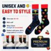 ChatGPT Image 2026年7月23日 17_39_44 (2) Cotton Pixel Game Mismatched Socks, Retro Arcade Maze Crew Socks with Trophy & Strawberry Prints, Unisex Novelty Streetwear Socks